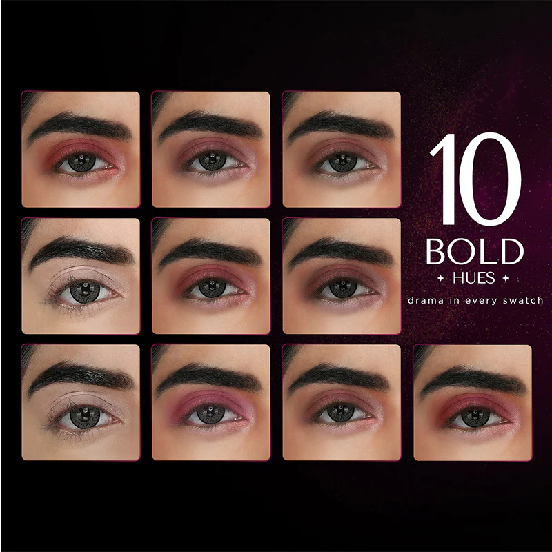 Intense Drama - 10-in-1 Eyeshadow Palette - 10g - Image 15