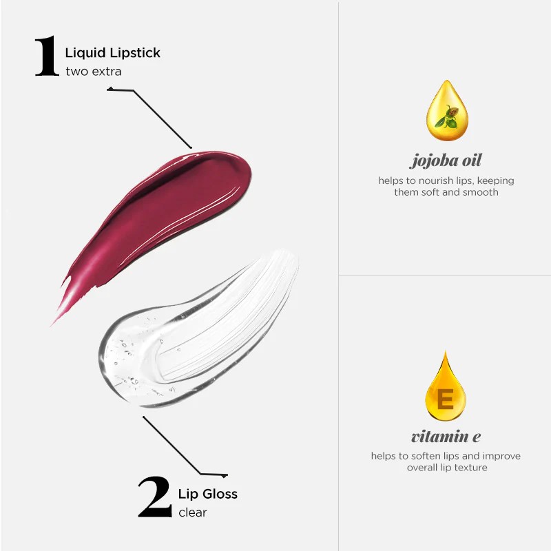 Two Good! 2 in 1 Liquid Lipstick & Lip Gloss Duo - Image 33